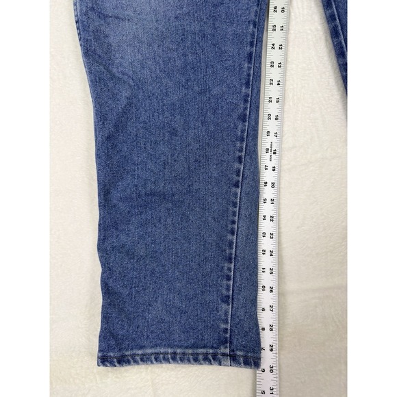 VTG Wrangler Jeans Mens 44x30* Blue Straight Relaxed Medium Wash Denim USA Made - Picture 5 of 8